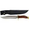 Dague de chasse léopard manche bois lame acier inox 21cm