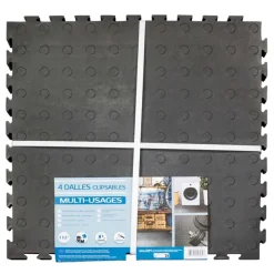 Dalles PVC clipsables 1m² imperméables - Lot de 4 dalles