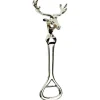 Décapsuleur cerf en métal zinc argenté 13cm 180g