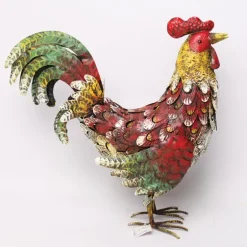 Décoration Coq en Métal - 44x15x45 cm