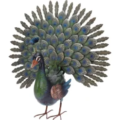Décoration Paon en Métal - 30x65x63 cm