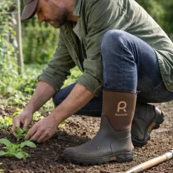 Demi bottes Clean Garden souples imperméables marron 40 à 47