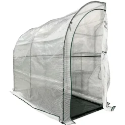 Demi-serre murale adossée pour jardin et balcon 80 x 200 x 160 cm