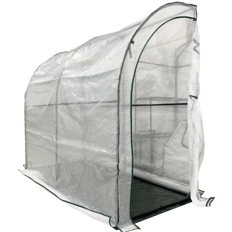 Demi-serre murale adossée pour jardin et balcon 80 x 200 x 160 cm