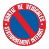 Disque de stationnement interdit Ø 25 cm - Signalisation sortie de véhicules