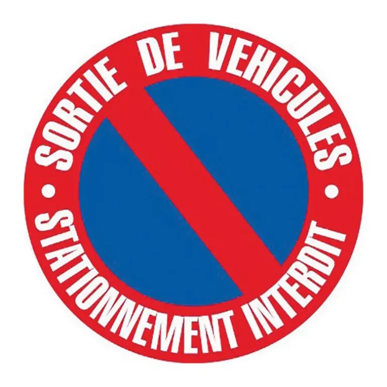 Disque de stationnement interdit Ø 25 cm - Signalisation sortie de véhicules