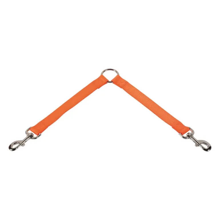 Doubleur de laisse 25 cm orange réglable