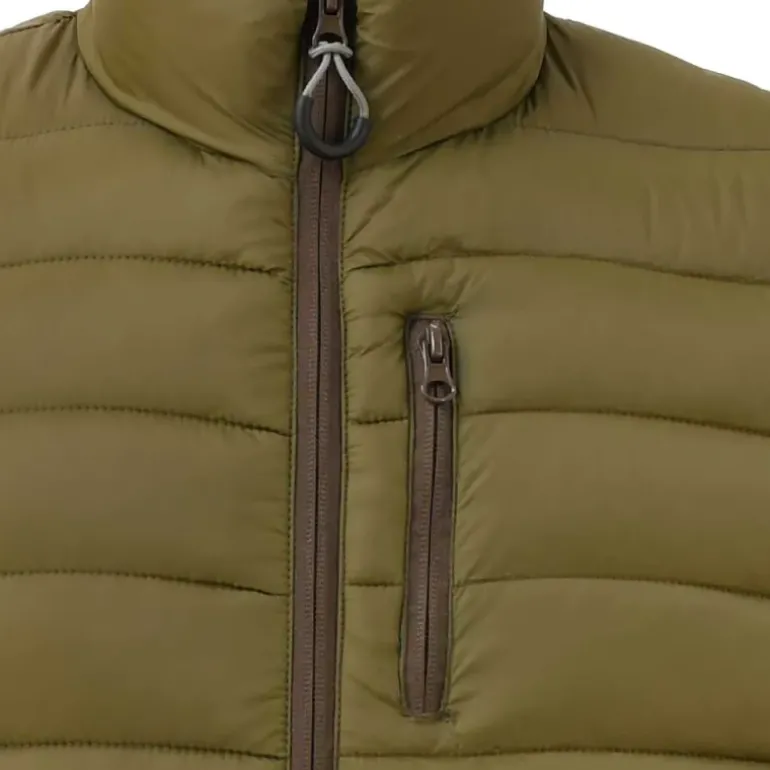 Doudoune sans manche polyamide kaki M à 2XL