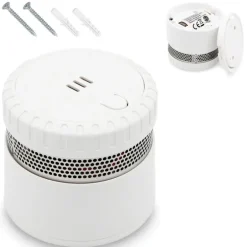 Détecteur de fumée Compact alarme 85db blanc Ø 5.5 x 5 cm