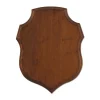 Ecusson chasse trophée chêne ciré 19x16cm
