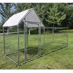 Enclos à volailles 3x1x1,5 m avec bâche Robuste et pratique
