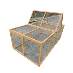 Enclos en bois 2 portes latérales 200 x 115 x 75 cm