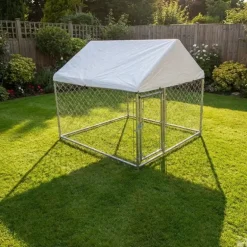Enclos extérieur galvanisé avec toile imperméable 2x2x1,6 m
