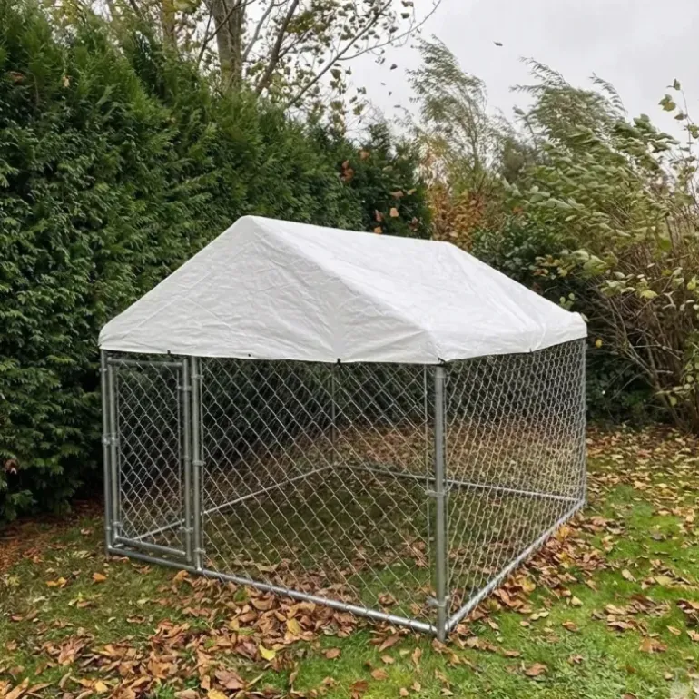 Enclos extérieur galvanisé avec toile imperméable 2x2x1,6 m