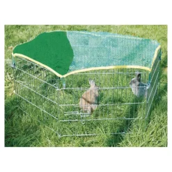 Enclos Hexagonal + filet de protection pour rongeurs ou chiots