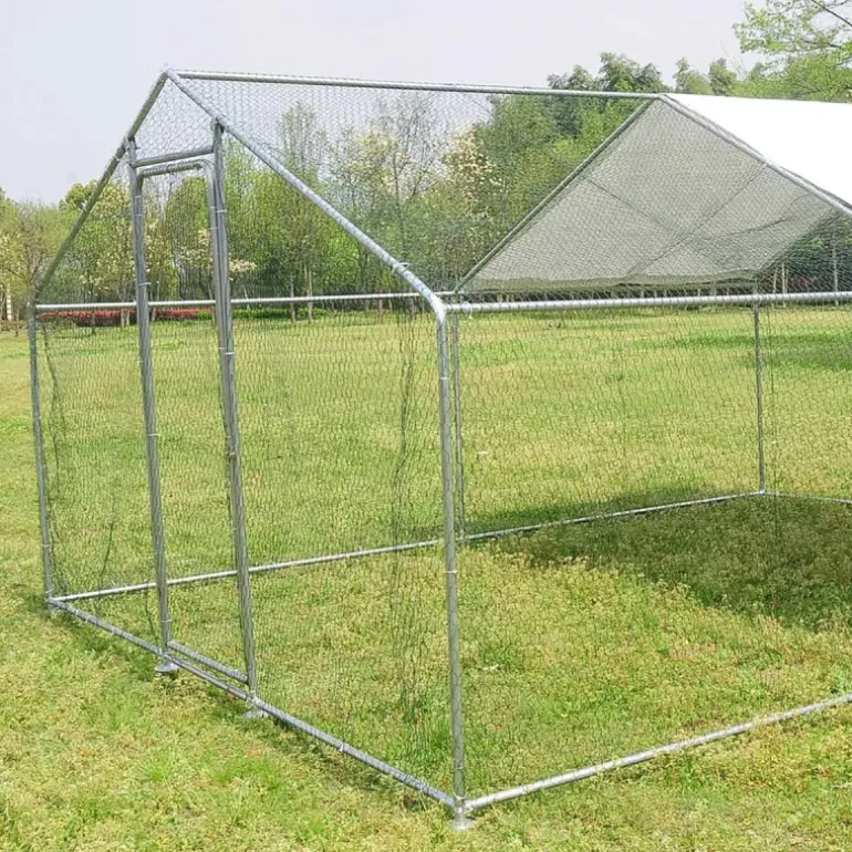Enclos pour volailles 12m² - Structure galvanisée 4x3x2m