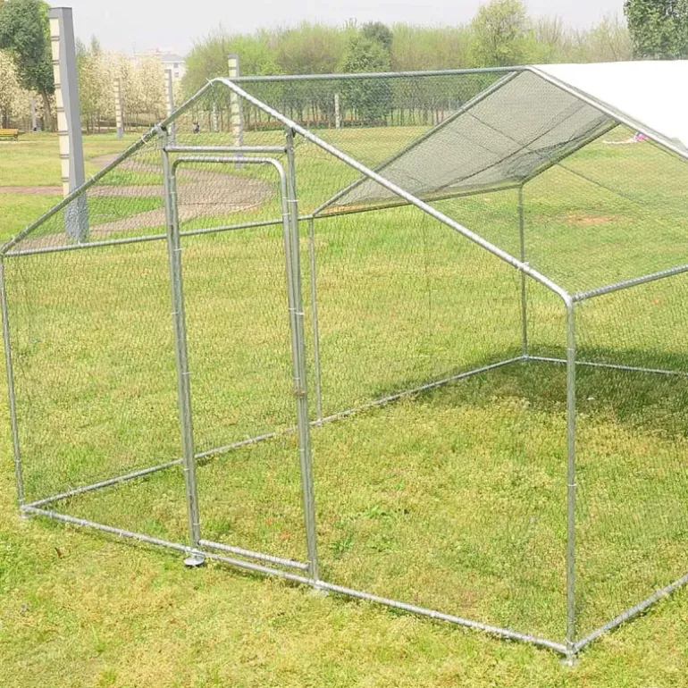 Enclos pour volailles 12m² - Structure galvanisée 4x3x2m