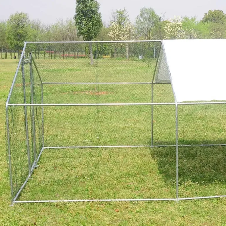 Enclos pour volailles 12m² - Structure galvanisée 4x3x2m