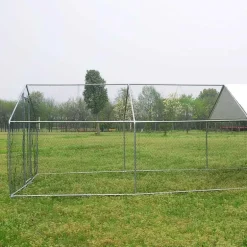 Enclos pour volailles 6x3x2m - 18m² en tube galvanisé et toile PE imperméable
