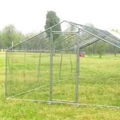Enclos pour volailles 6x3x2m - 18m² en tube galvanisé et toile PE imperméable