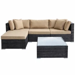 Ensemble Modulo - Canapé d'angle extérieur modulable avec table basse