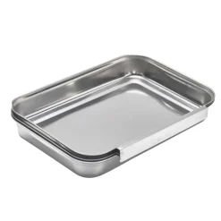 Ensemble pour paner inox 430 - 20,5x15,5x3cm empilable