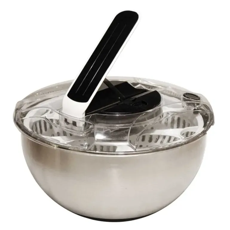 Essoreuse à salade acier inoxydable à piston 28x17,5cm