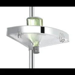 Etagère de douche télescopique acier inoxydable 3 tablettes d'angle