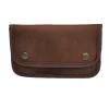 Etui 10 balles fermeture pression luxe cuir vieilli de vachette