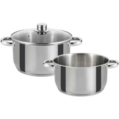 Faitout Marmite Couvercle Ø24cm Acier Inox Tous Feux