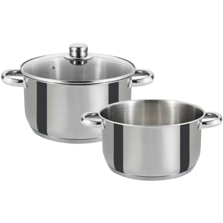 Faitout Marmite Couvercle Ø24cm Acier Inox Tous Feux