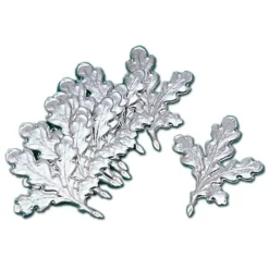 Feuille de chêne à l'unité en aluminium 6,5x5 cm