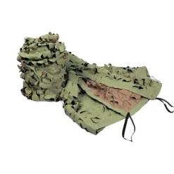 Filet de camouflage renforcé polyester anti UV marron kaki 1,5x3m