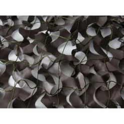 Filet de camouflage renforcé polyester anti UV marron kaki 1,5x3m