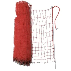 Filet enclos electrifiable volaille orange hauteur 110 cm longueur 25 m