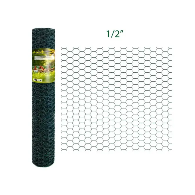 Filet Hexa Plasti Vert - Maille 13 - Hauteur 1m - 25m linéaires