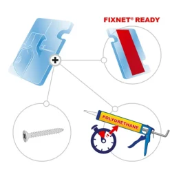 Fixation de protection filet FIXNET 500 pièces