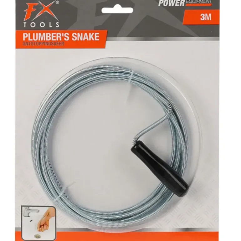 Furet de Nettoyage pour Canalisation 3m - Métal avec Poignée