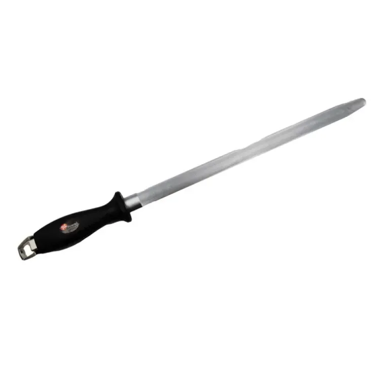 Fusil aiguiseur de couteau lame inox diamant mèche ovale 28cm