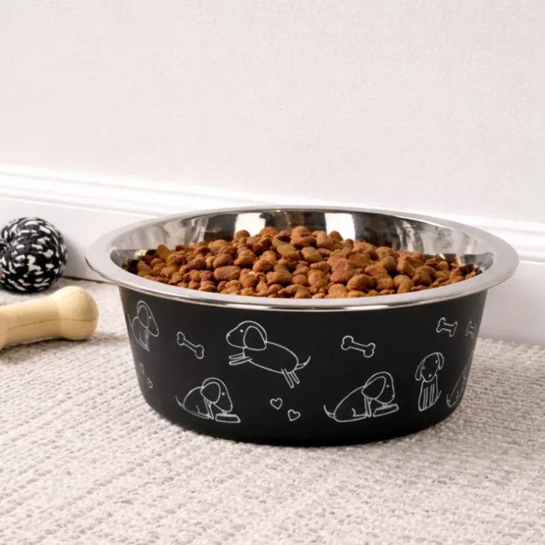 Gamelle en acier inoxydable pour chiens à longues oreilles 4 000 ml