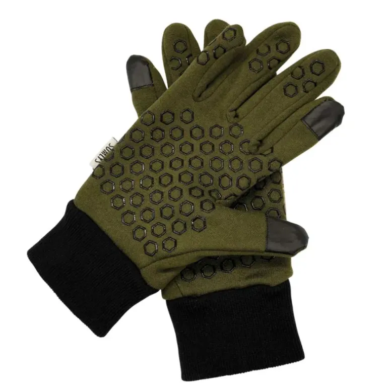 Gants anti-glisse déperlant polyester camo forest kaki 8 et 9