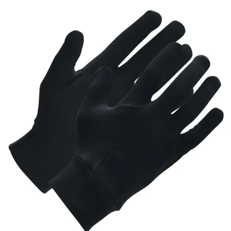 Gants chasse fins élastiques coton lycra noir taille unique