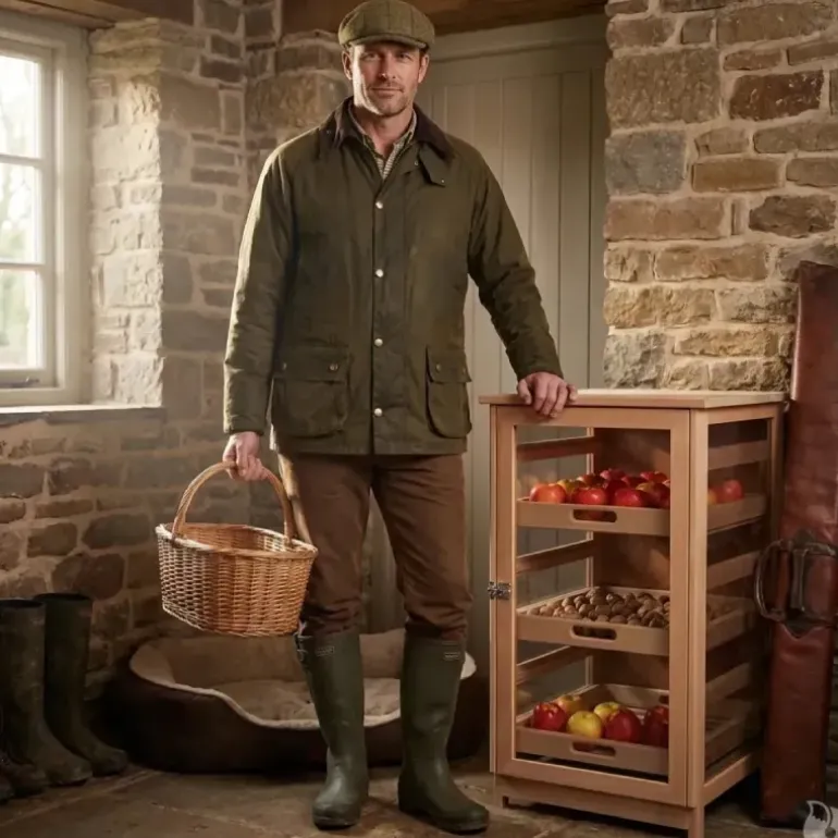 Garde manger en bois pour fruits et légumes largeur 50 cm