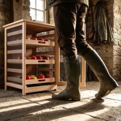 Garde manger en bois pour fruits et légumes largeur 50 cm