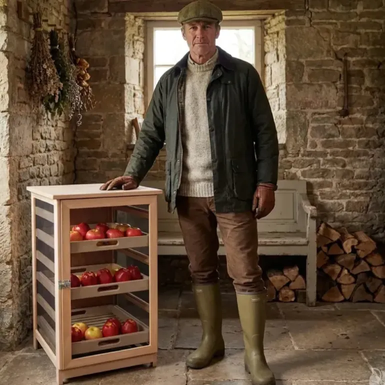 Garde manger en bois pour fruits et légumes largeur 50 cm