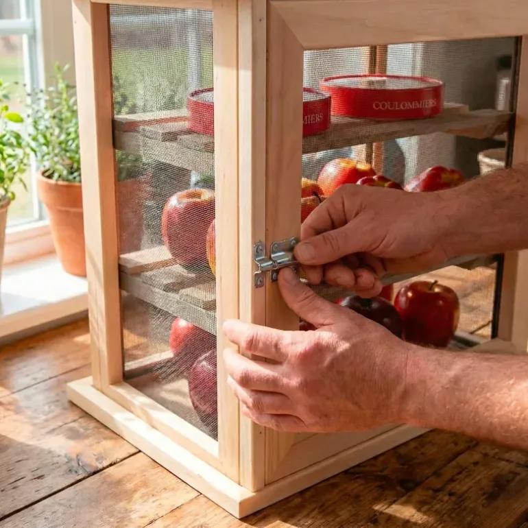 Garde manger en hêtre pour fruits et légumes hauteur 40 cm