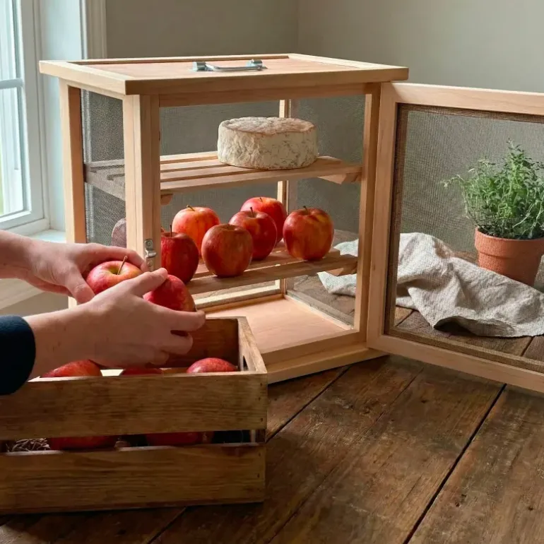 Garde manger en hêtre pour fruits et légumes hauteur 40 cm