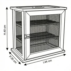 Garde manger en hêtre pour fruits et légumes hauteur 40 cm