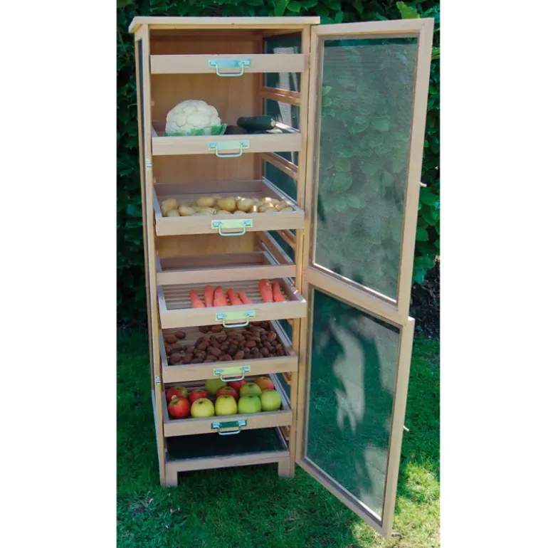 Garde manger fruitier/ légumier en hêtre hauteur 150 cm