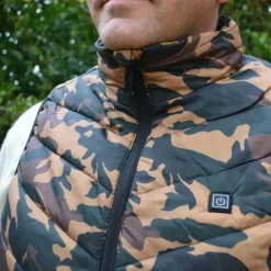 Gilet chauffant fibre polyester et carbone camo CE taille 2XL